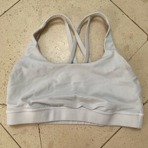 lululemon energy bra a/b cup white size 6